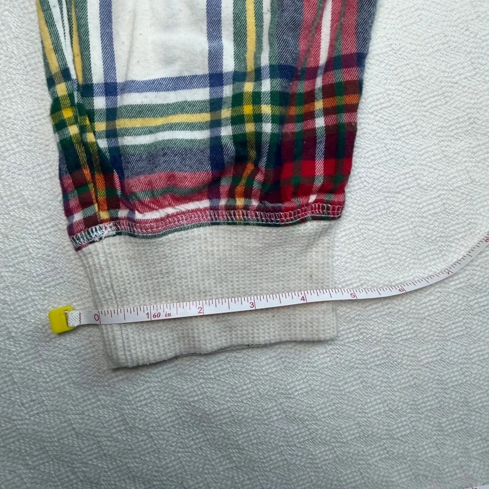 Aerie Womens Plaid Flannel Pajama Pants Joggers Red Green M Long 8812273099